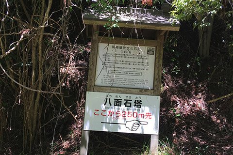 不安を打ち消してくれる看板がひょっこりと、あらわれます。あと約250ｍ