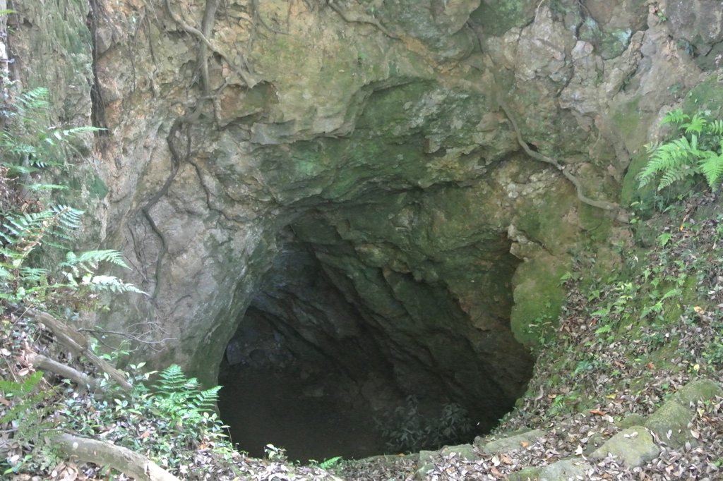 境内にはこんなところもありました。伊勢の海につながっているという伝説の「ほら貝の穴」