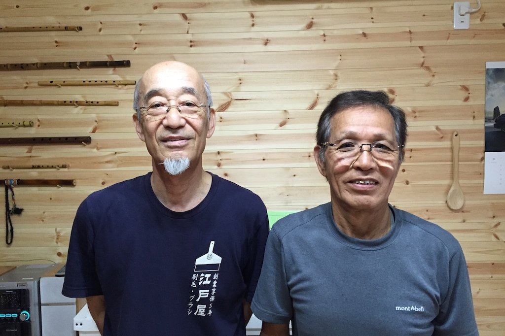 現実行委員長の加藤博見さん（左）と2代前の実行委員長である加藤哲夫さん（右）