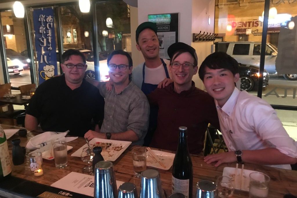自社の魅力を紹介するため、アメリカへも。日本酒業界に携わる人たちとの懇親会の様子