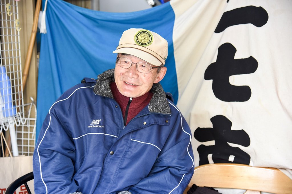 八幡町発展会 会長 市川喜洋さん(二七市事務局にて)