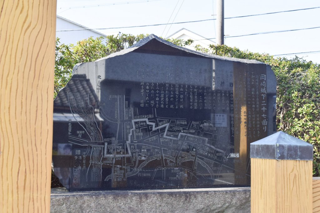 二十七曲りの碑と冠木門