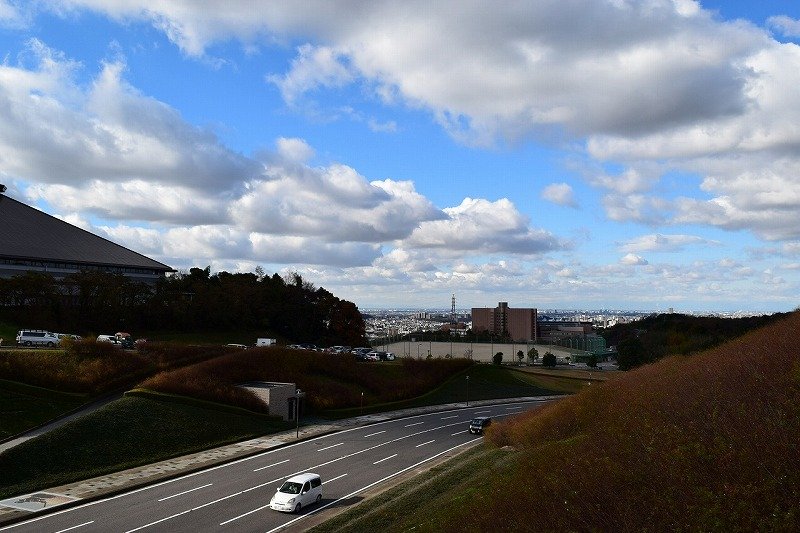 岡崎市の中央部にある、広大な敷地に数々のスポーツ施設がそろう岡崎中央総合公園。中央右手に見える赤い建物は、隣接する高水準の医療の提供に努めている岡崎市民病院